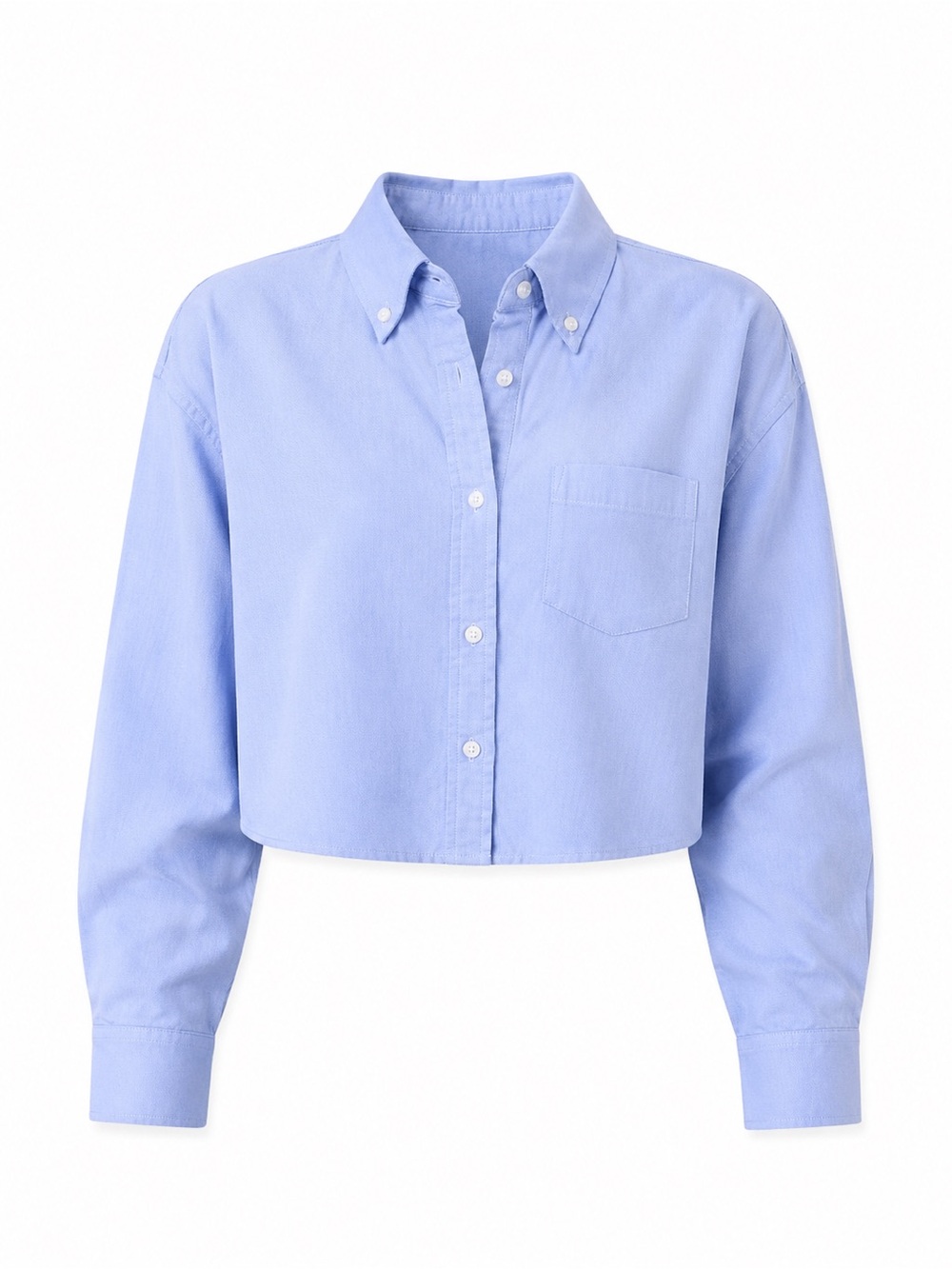 NWT GU Cropped Button Down Shirt